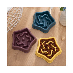 Миска-лабіринт WahoPet для собак для повільного годування зірка пластикова жовта