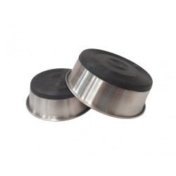 Миска SWI для собак металева на гумовій основі (0,50 мм) 20 см