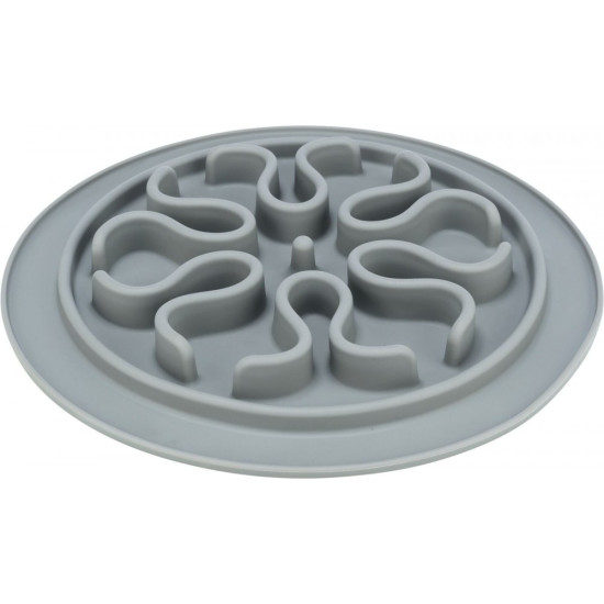 Миска-килимок Trixie для собак Slow Feed для повільного годування сіра силікон d-24 см