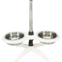 Миски Trixie для собак на регульованій підставці білі меламін/метал 2х1,6 л 21 см