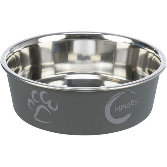 Миска Trixie для котів з нержавіючої сталі і пластиковим покриттям 1,5 л 21 см