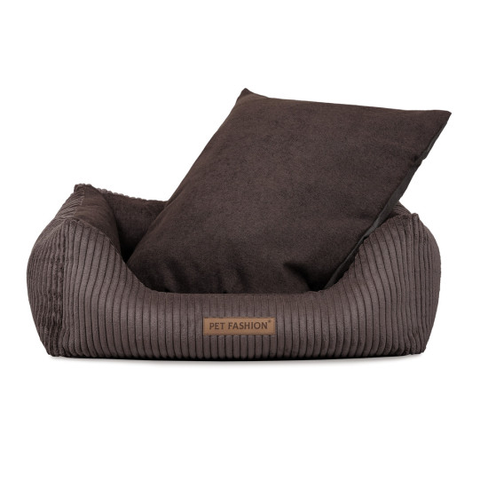 Лежак Pet Fashion DEVID для собак шоколадний 62*50*19