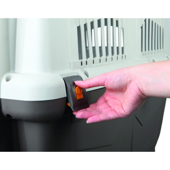 Контейнер-переноска Trixie для собак Skudo 5 вагою до 35 кг коричнева пластик розмір M 59x65x79 см