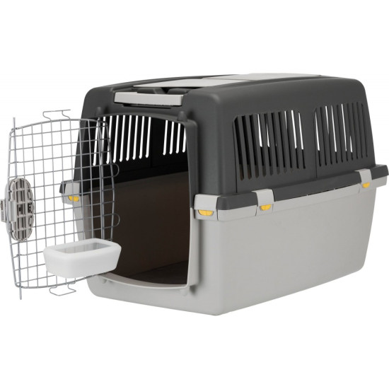Контейнер-переноска Trixie для собак Gulliver 5 вагою до 25 кг сіра пластик розмір M 58x60x79 см