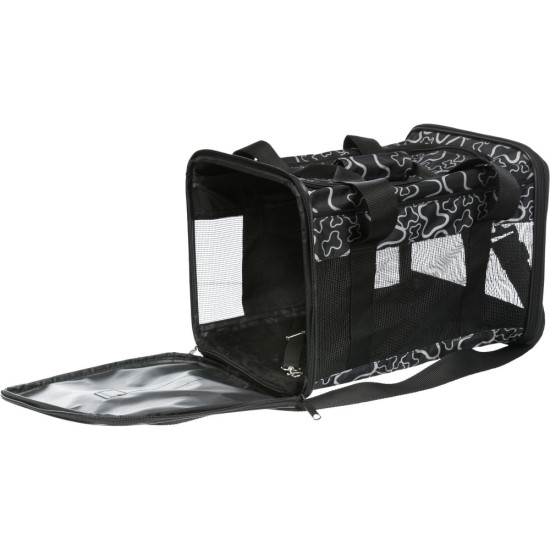 Сумка-переноска Trixie для собак Adrina до 7кг з поліестеру з кісточками чорна 26x27x42 см