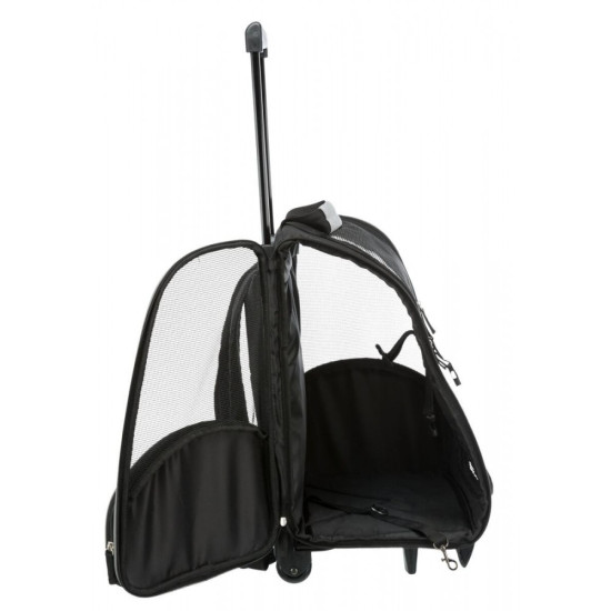 Сумка-рюкзак Trixie для собак Trolley до 8кг з поліестеру чорна/сіра 32х45х25 см