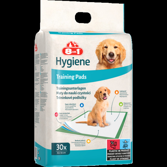 Пелюшки 8in1 Training Pads для собак з целюлози 56x56 см30 шт