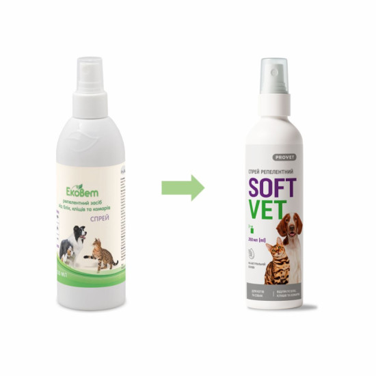Спрей Provet SOFTVET репелентний для котів та собак 250 мл