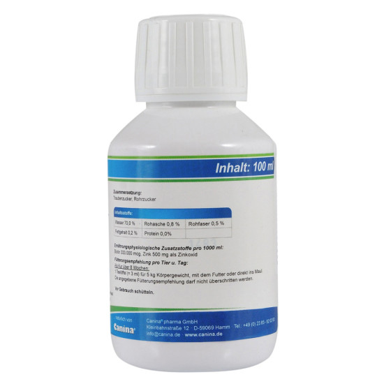 Вітамінний комплекс Canina Dog Fell Gel для собак з проблемами шерсті Біотин і Цинк 100 мл