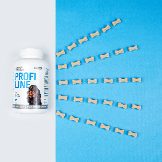 Вітаміни Provet PROFILINE для собак КАЛЬЦІЙ комплекс для кісток та зубів 100 таблеток