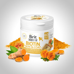 Вітаміни Brit Vitamins Biotin Skin & Coat Care для собак для шкіри та шерсті 60 таблеток