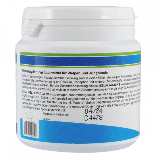 Мінеральний комплекс Canina Welpenkalk для цуценят та молодих собак 150 г 150 табл.