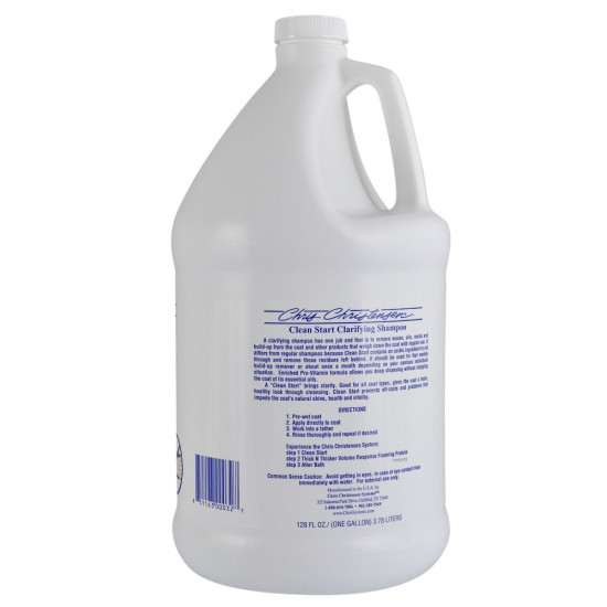 Шампунь Chris Christensen Clean Start для собак та котів для догляду за шерстю 3,8 л