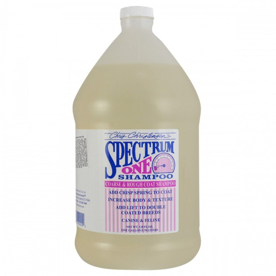 Шампунь Chris Christensen Spectrum One для собак та котів для густої та жорсткої шерсті 3,8 л