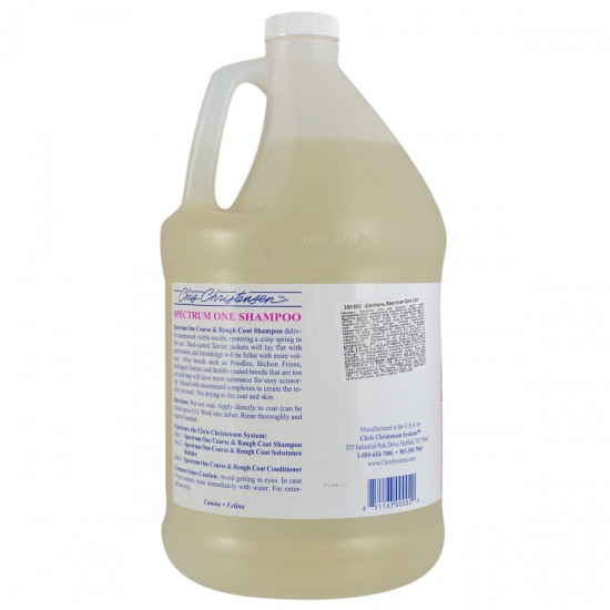 Шампунь Chris Christensen Spectrum One для собак та котів для густої та жорсткої шерсті 3,8 л