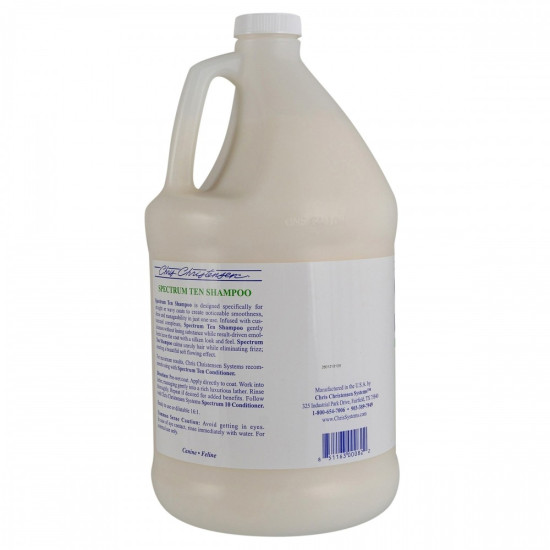 Шампунь Chris Christensen Spectrum Ten для собак та котів для тонкої та шовковистої шерсті 3,8 л