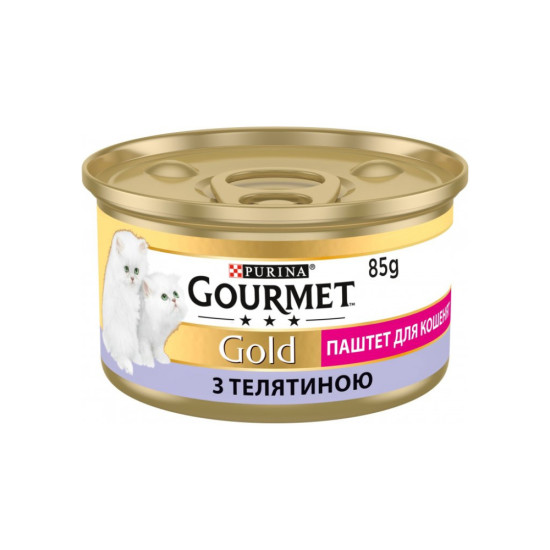 Паштет для котів Purina Gourmet Gold. З телятиною для кошенят 85 г (7613036330596)