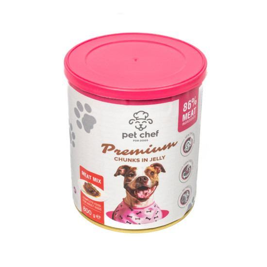 Вологий корм для собак Pet Chef М'ясний мікс 800 г (4820255193649)