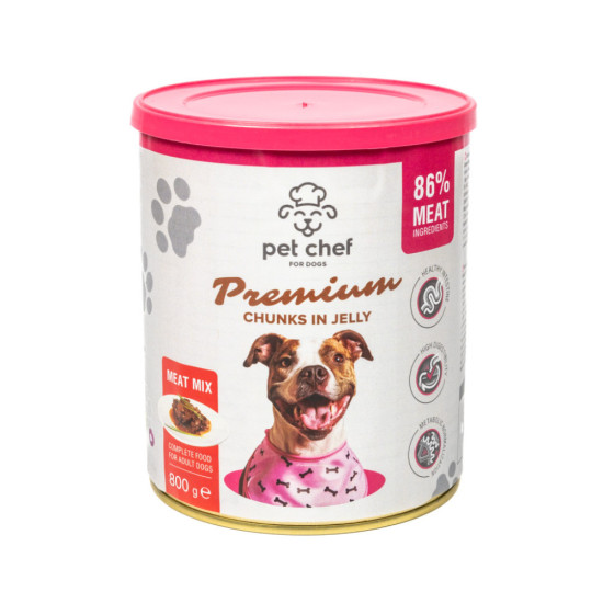 Вологий корм для собак Pet Chef М'ясний мікс 800 г (4820255193649)