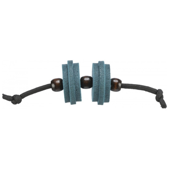 Іграшка для котів Trixie Гантель на струні CityStyle Фетр/дерево Сірий/чорний 13 см (4011905411323)