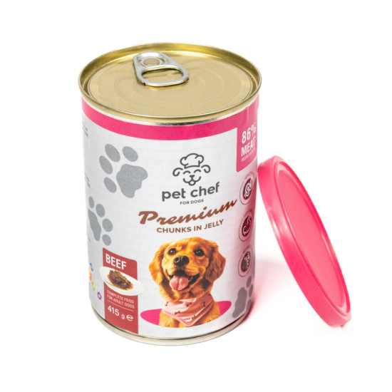 Вологий корм для собак Pet Chef З яловичиною 415 г (4820255193618)