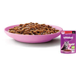 Вологий корм для кішок Whiskas Kitten Яловичина в соусі 85 г (5900951301957)