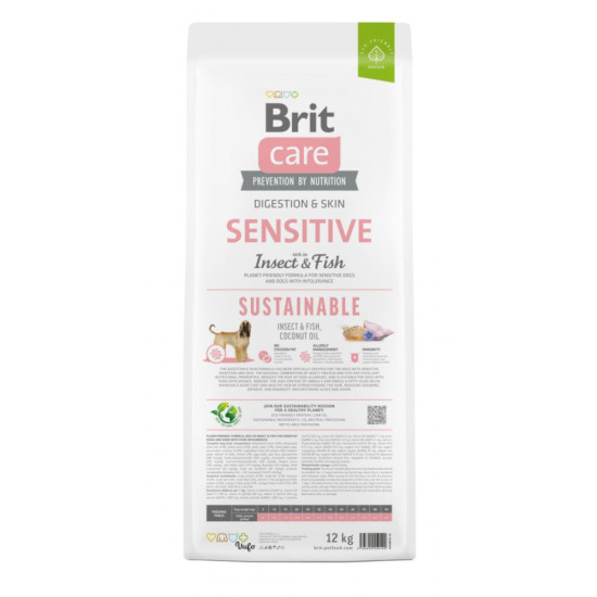 Сухий корм для собак Brit Care Dog Sustainable Sensitive Insect and Fish 12 кг (8595602559190)