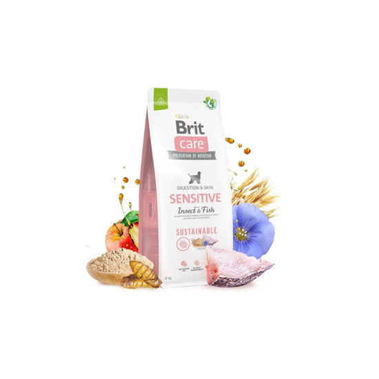 Сухий корм для собак Brit Care Dog Sustainable Sensitive Insect and Fish 12 кг (8595602559190)