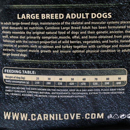 Сухий корм для собак Carnilove Adult Large Breed Salmon and Turkey 12 кг (8595602508945)