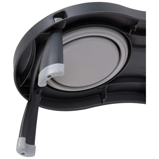 Посуд для собак Dexas Миска подвійна на складній підставці-велика 600 мл світло-сіра (0084297309039)