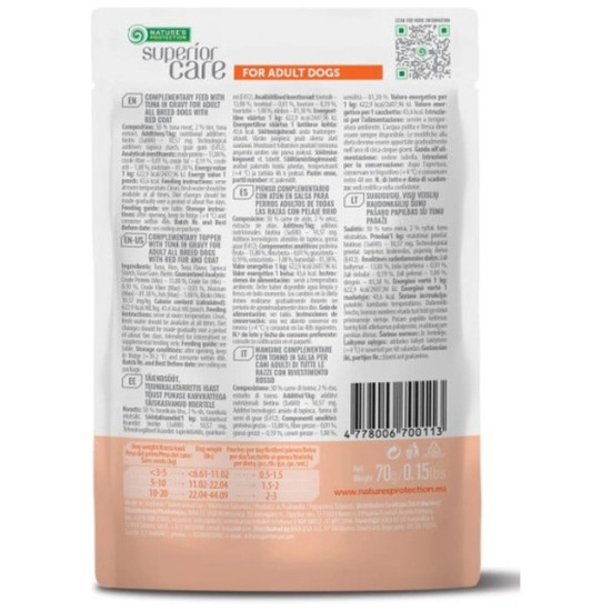 Вологий корм для собак Nature's Protection Superior Care Red Coat Adult Tuna 70 г (UNINPSC70011)