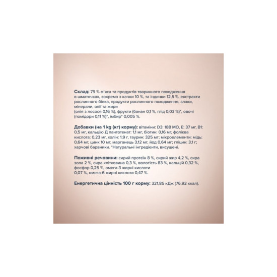 Вологий корм для собак Club 4 Paws Selection Плюс Шматочки з качкою та індичкою в соусі 85 г (4820215368049)