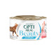 Консерви для котів Optimeal Beauty Podium смугастий тунець у соусі з кальмарами 70 г (4820215366243)