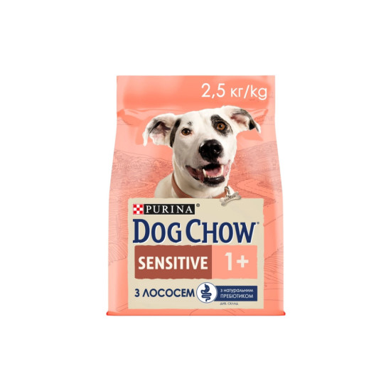 Сухий корм для собак Purina Dog Chow для дорослих, схильних до алергії собак з лососем 2.5 кг (7613034488268)