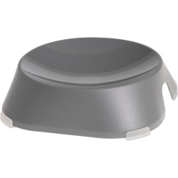 Посуд для котів Fiboo Flat Bowl миска з антиковзаючими накладками світло-сіра (FIB0092)
