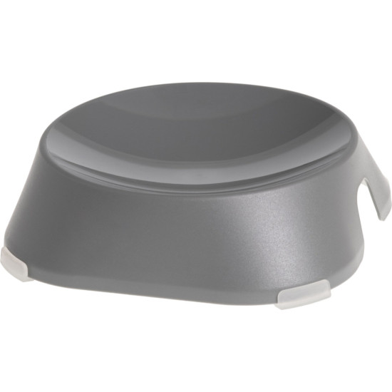 Посуд для котів Fiboo Flat Bowl миска з антиковзаючими накладками світло-сіра (FIB0092)