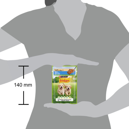 Вологий корм для собак Purina Friskies Junior з куркою та морквою у підливці 85 г (7613035800861/8445290751096)