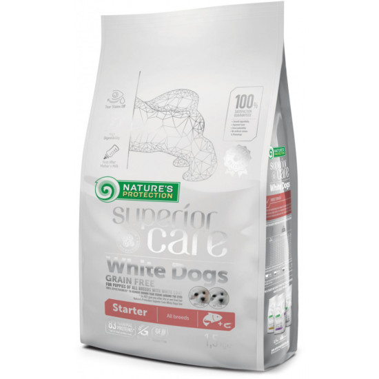 Сухий корм для собак Nature's Protection Superior Care White Dogs Grain Free Starter 1.5 кг (NPSC45669)