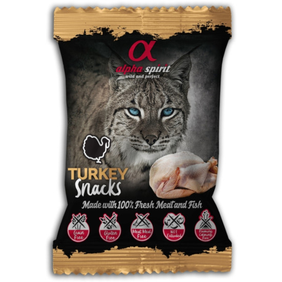 Ласощі для котів Alpha Spirit Turkey Snacks 50 г (8436586310073)