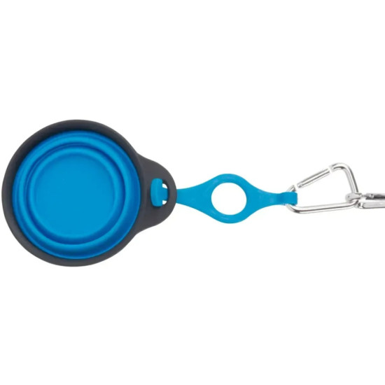 Посуд для собак Dexas Дорожня складна миска Тревел Кап з кріпленням на пляшку 240 мл (блакитна) (0084297308964)