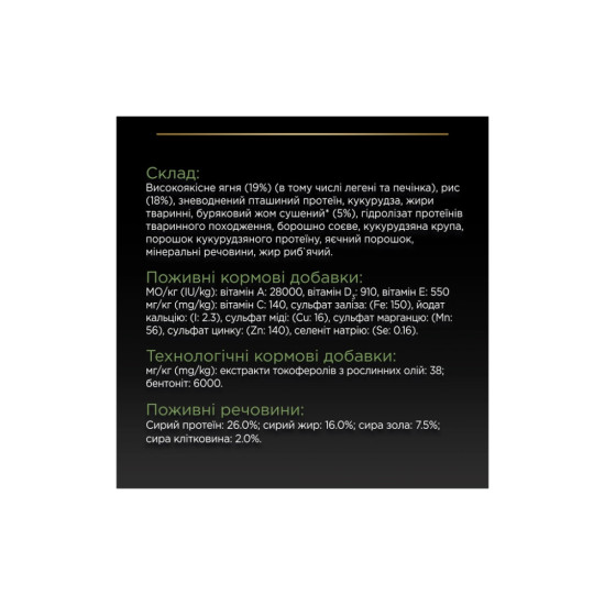 Сухий корм для собак Purina Pro Plan Medium з чутливим травленням (ягня) 14 кг (7613035214774)