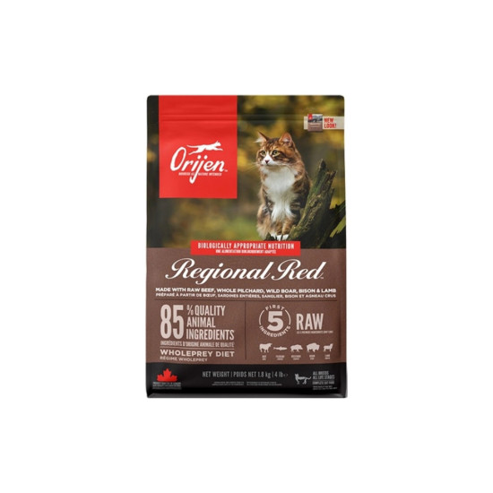 Сухий корм для кішок Orijen Regional Red зі смаком м'яса та риби 1.8 кг (0064992282189)