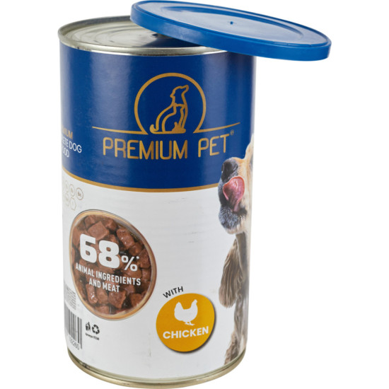 Консерви для собак PREMIUM PET Шматочки в соусі з куркою 1.240 г (4820255192260)