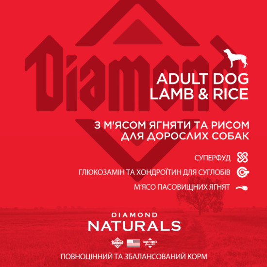 Сухий корм для собак Diamond Naturals Adult Dog Lamb&Rice 2 кг (0074198615131)