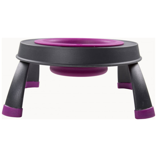 Посуд для собак Dexas Миска одинарна на складній підставці-велика 960 мл пурпурна (0084297309107)