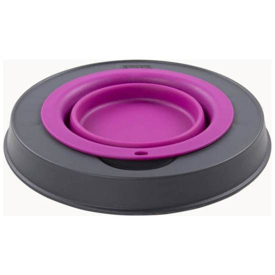 Посуд для собак Dexas Миска одинарна на складній підставці-велика 960 мл пурпурна (0084297309107)