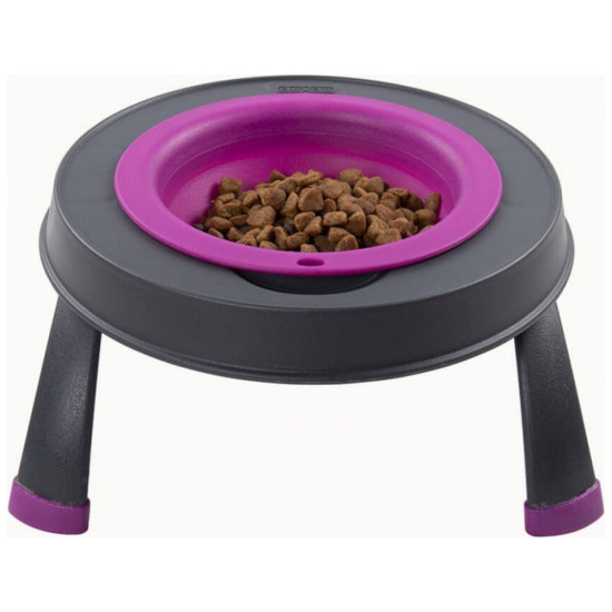 Посуд для собак Dexas Миска одинарна на складній підставці-велика 960 мл пурпурна (0084297309107)