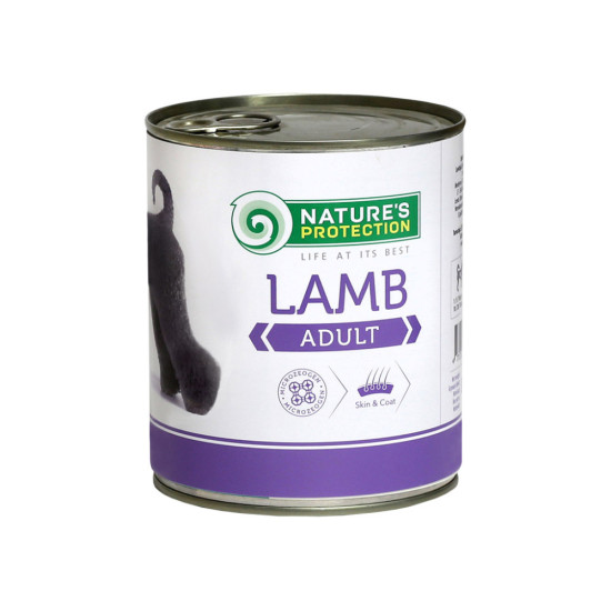 Консерви для собак Nature's Protection Adult Lamb з ягням 800 г (KIK24632)