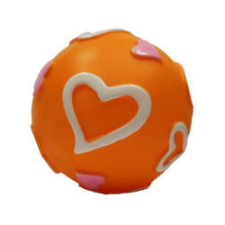 Іграшка для собак MISOKO&CO М'ячик з фрагментами серця помаранчевий 7.6 см (BEITJ00795P-O)