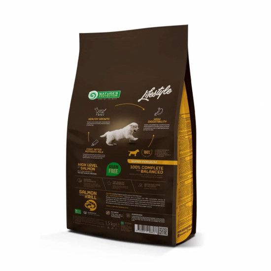Сухий корм для собак Nature's Protection Lifestyle Grain Free Salmon Starter For Puppies 1.5 кг (NPLS45682)